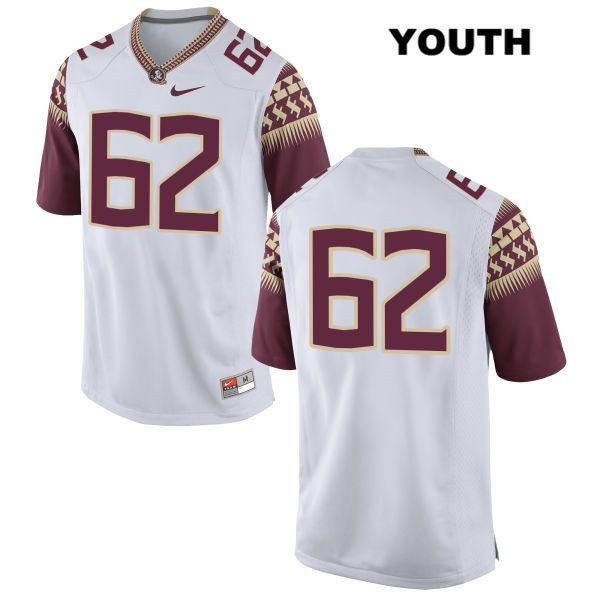 Youth NCAA Nike Florida State Seminoles #62 Ethan Frith College No Name White Stitched Authentic Football Jersey IFP1169OY